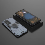 Хибриден гръб със стойка за Huawei P40 Pro - стоманено син - 0
