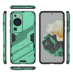 Хибриден гръб със стойка марка BIBERCAS за Huawei P60 Pro - зелен металик - 2 Хибриден гръб със стойка марка BIBERCAS за Huawei P60 Pro - зелен металик - 2