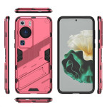 Хибриден гръб със стойка марка BIBERCAS за Huawei P60 Pro - ярко розов - 2 Хибриден гръб със стойка марка BIBERCAS за Huawei P60 Pro - ярко розов - 2