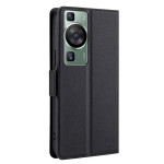 Тънък кожен калъф за Huawei P60 Pro – черен - 2 Тънък кожен калъф за Huawei P60 Pro – черен - 2