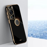 Хибриден гръб със стойка тип пръстен марка XINLI за Huawei P60 Pro - черен - 0