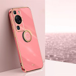 Хибриден гръб със стойка тип пръстен марка XINLI за Huawei P60 Pro - червен - 0
