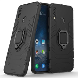Хибриден гръб със стойка за Huawei P Smart 2019 - черен