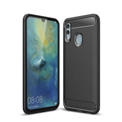 Релефен силиконов гръб за Huawei P Smart 2019 - черен