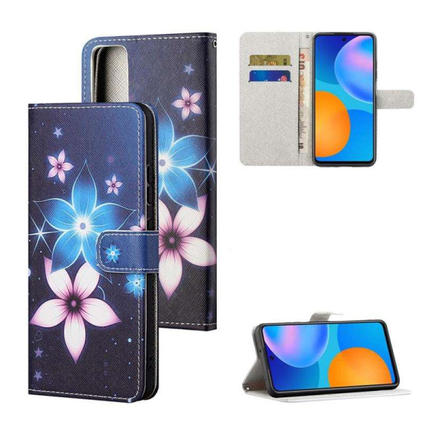 Калъф страничен флип за Huawei P Smart 2021 - цветя Калъф страничен флип за Huawei P Smart 2021 - цветя