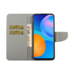 Калъф страничен флип за Huawei P Smart 2021 - шарени пеперуди - 2 Калъф страничен флип за Huawei P Smart 2021 - шарени пеперуди - 2