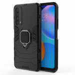 Хибриден гръб със стойка за Huawei P Smart 2021 - черен - 3