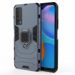 Хибриден гръб със стойка за Huawei P Smart 2021 - стоманено син - 2