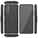 Двупластов гръб със стойка за Huawei P Smart 2021 - черен - 1