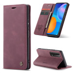 Калъф страничен flip марка CASEME за Huawei P Smart 2021 – винено червен Калъф страничен flip марка CASEME за Huawei P Smart 2021 – винено червен