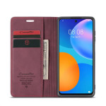 Калъф страничен flip марка CASEME за Huawei P Smart 2021 – винено червен - 3 Калъф страничен flip марка CASEME за Huawei P Smart 2021 – винено червен - 3