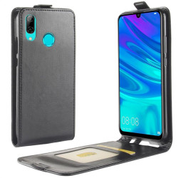 Кожен калъф flip за Huawei Y7 2019 - черен
