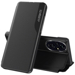 Тънък кожен калъф за Honor 200 5G &ndash; черен