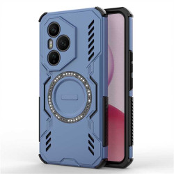 Хибриден гръб с метален пръстен за HONOR 400 5G - син