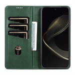 Кожен калъф страничен flip марка AZNS за HONOR 400 5G – тъмно зелен - 0