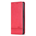 Кожен калъф страничен flip марка AZNS за HONOR 400 5G – червен