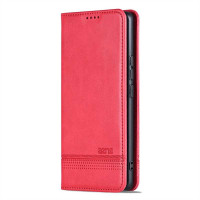 Кожен калъф страничен flip марка AZNS за HONOR 400 5G – червен