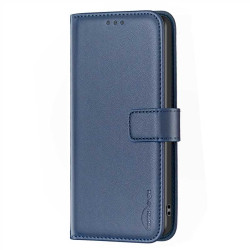 Кожен калъф тип портмоне марка BINFEN COLOR за HONOR 400 5G - тъмно син
