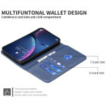 Кожен калъф тип портмоне марка BINFEN COLOR за HONOR 400 5G - тъмно син - 3