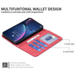 Кожен калъф тип портмоне марка BINFEN COLOR за HONOR 400 5G - червен със сив триъгълник - 3 Кожен калъф тип портмоне марка BINFEN COLOR за HONOR 400 5G - червен със сив триъгълник - 3
