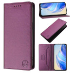 Кожен калъф страничен flip марка RINACASIS за HONOR 400 5G – лилав