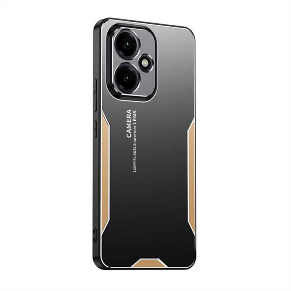 Алуминиев гръб за HONOR 400 5G - черен със златист ръб