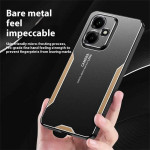 Алуминиев гръб за HONOR 400 5G - черен със златист ръб - 1