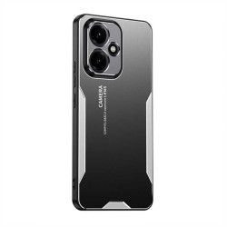 Алуминиев гръб за HONOR 400 5G - черен със сребрист ръб