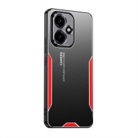 Алуминиев гръб за HONOR 400 5G - черен с червен ръб