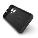 Подсилен силиконов гръб на ленти за HONOR 400 5G - черен - 2