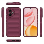 Подсилен силиконов гръб на ленти за HONOR 400 5G - винено червен - 1