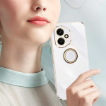 Силиконов гръб със стойка тип пръстен марка XINLI за HONOR 400 5G - бял - 0