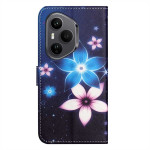 Калъф тип портмоне за Honor 400 Pro 5G - две цветя - 2 Калъф тип портмоне за Honor 400 Pro 5G - две цветя - 2