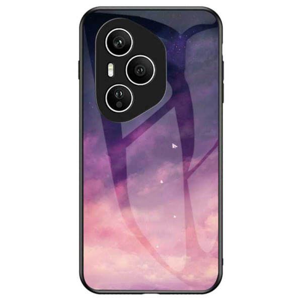 Силиконов кейс със стъклен гръб за Honor 400 Pro 5G - лилаво небе Силиконов кейс със стъклен гръб за Honor 400 Pro 5G - лилаво небе