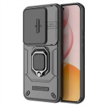Хибриден гръб със стойка и слайдър за камера за Honor 400 Pro 5G - черен - 1