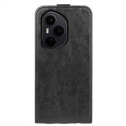 Кожен калъф flip за Honor 400 Pro 5G - черен