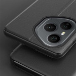 Тънък кожен калъф тип портмоне с прозорче за Honor 400 Pro 5G – черен - 0 Тънък кожен калъф тип портмоне с прозорче за Honor 400 Pro 5G – черен - 0