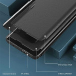 Тънък кожен калъф тип портмоне с прозорче за Honor 400 Pro 5G – черен - 2 Тънък кожен калъф тип портмоне с прозорче за Honor 400 Pro 5G – черен - 2