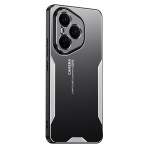 Алуминиев гръб за Honor 400 Pro 5G - черен със сребрист ръб