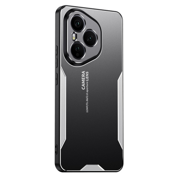 Алуминиев гръб за Honor 400 Pro 5G - черен със сребрист ръб