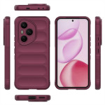 Подсилен силиконов гръб на ленти за Honor 400 Pro 5G - винено червен - 1