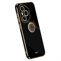 Силиконов гръб със стойка тип пръстен марка XINLI за Honor 400 Pro 5G - черен