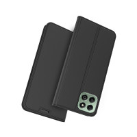 Тънък калъф страничен flip за Honor 400 Smart &ndash; черен