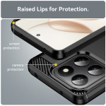Силиконов гръб Rugged Armor за Honor 400 Smart - черен - 0