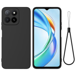 Силиконов гръб с верижка за Honor 400 Smart - черен