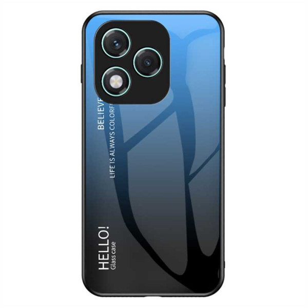 Силиконов кейс със стъклен гръб за Honor 400 Lite 5G - син градиент Силиконов кейс със стъклен гръб за Honor 400 Lite 5G - син градиент