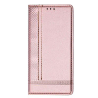Кожен калъф тип портмоне с магнитна закопчалка за Honor 400 Lite 5G - перлено розов