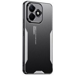 Алуминиев гръб за Honor 400 Lite 5G - черен със сребрист ръб