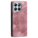 Кожен калъф тип портмоне с мандала за Honor X6b - розов - 3 Кожен калъф тип портмоне с мандала за Honor X6b - розов - 3