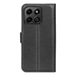 Кожен калъф тип портмоне за Honor X6b - черен - 2